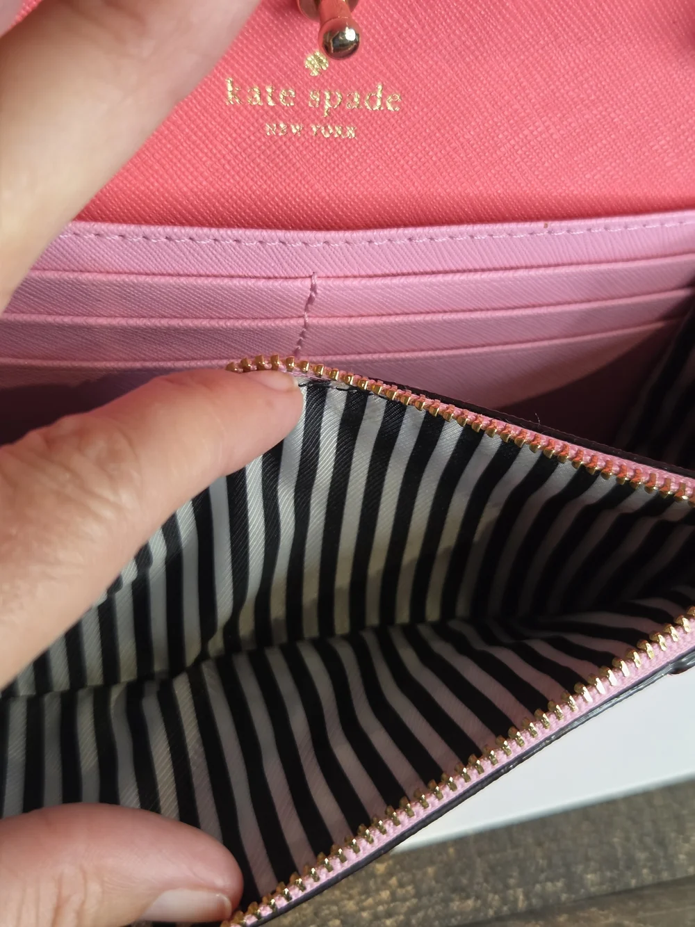 Kate Spade Pink Bi-Color Clutch